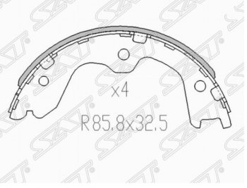 Колодки ручного тормоза SAT Nissan (Нисан) Teana (Тиана) ( 1 J31,  2 J32,  3 L33) (2003-2020) 1 J31, 2 J32, 3 L33 дорестайлинг, дорестайлинг, дорестайлинг