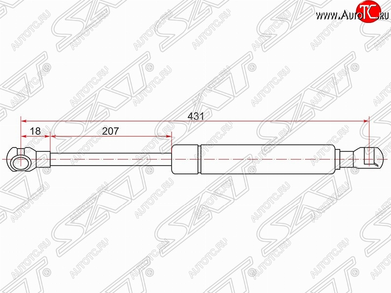 829 р. Газовый упор капота SAT  Nissan Teana  1 J31 (2003-2005) дорестайлинг  с доставкой в г. Краснодар