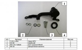 12 349 р. Замок КПП FORTUS Nissan Terrano D10 дорестайлинг (2013-2016)  с доставкой в г. Краснодар. Увеличить фотографию 3