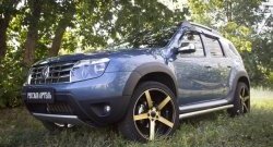 6 249 р. Накладки колесных арок RA (короткие, комплект)  Renault Duster  HS (2010-2015) дорестайлинг (Поверхность шагрень)  с доставкой в г. Краснодар. Увеличить фотографию 3