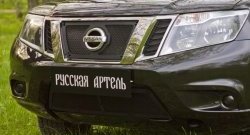 2 199 р. Защитная сетка решетки переднего бампера РА  Nissan Terrano  D10 (2013-2022) дорестайлинг, рестайлинг  с доставкой в г. Краснодар. Увеличить фотографию 2