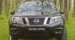 2 199 р. Защитная сетка решетки переднего бампера РА  Nissan Terrano  D10 (2013-2022) дорестайлинг, рестайлинг  с доставкой в г. Краснодар. Увеличить фотографию 3