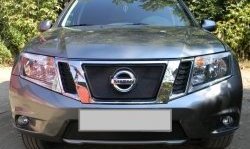 1 469 р. Нижняя сетка на бампер Russtal (черная)  Nissan Terrano  D10 (2013-2022) дорестайлинг, рестайлинг  с доставкой в г. Краснодар. Увеличить фотографию 4