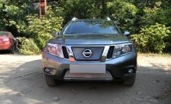 1 539 р. Нижняя сетка на бампер Russtal (хром)  Nissan Terrano  D10 (2013-2022) дорестайлинг, рестайлинг  с доставкой в г. Краснодар. Увеличить фотографию 4