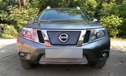 1 599 р. Сетка в решетку радиатора Russtal  Nissan Terrano  D10 (2013-2022) дорестайлинг, рестайлинг (хром)  с доставкой в г. Краснодар. Увеличить фотографию 2