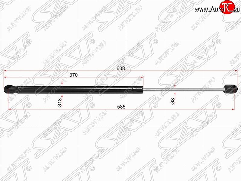 699 р. Газовый упор капота SAT  Nissan Terrano  D10 (2013-2022), Renault Duster  HS (2010-2021)  с доставкой в г. Краснодар