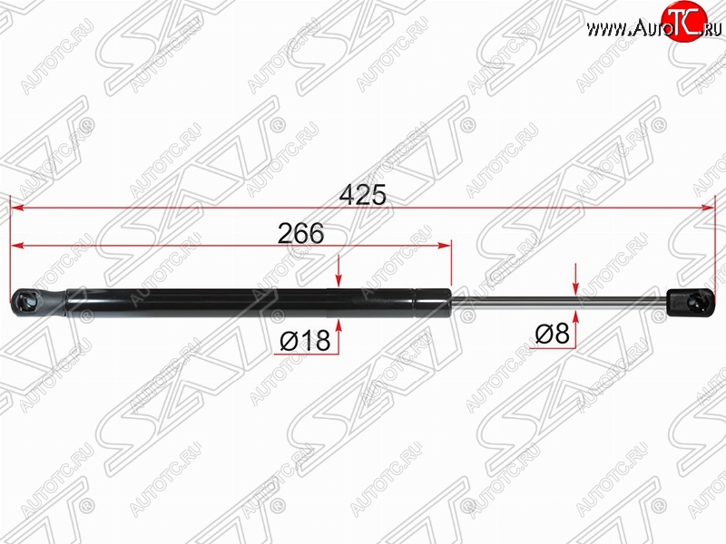 559 р. Газовый упор крышки багажника SAT  Nissan Terrano  D10 (2013-2022), Renault Duster  HS (2010-2015)  с доставкой в г. Краснодар