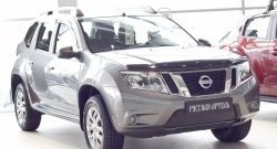 1 199 р. Зимняя заглушка решетки переднего бампера РА  Nissan Terrano  D10 (2013-2022) дорестайлинг, рестайлинг  с доставкой в г. Краснодар. Увеличить фотографию 2