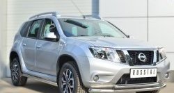 15 849 р. Защита переднего бампера (2 трубыØ63 и 42 мм, нержавейка) SLITKOFF  Nissan Terrano  D10 (2013-2022) дорестайлинг, рестайлинг  с доставкой в г. Краснодар. Увеличить фотографию 4