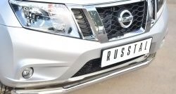 14 649 р. Одинарная защита переднего бампера диаметром 63 мм SLITKOFF Nissan Terrano D10 дорестайлинг (2013-2016)  с доставкой в г. Краснодар. Увеличить фотографию 2