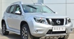 26 999 р. Широкая защита порогов SLITKOFF Nissan Terrano D10 рестайлинг (2016-2022)  с доставкой в г. Краснодар. Увеличить фотографию 4