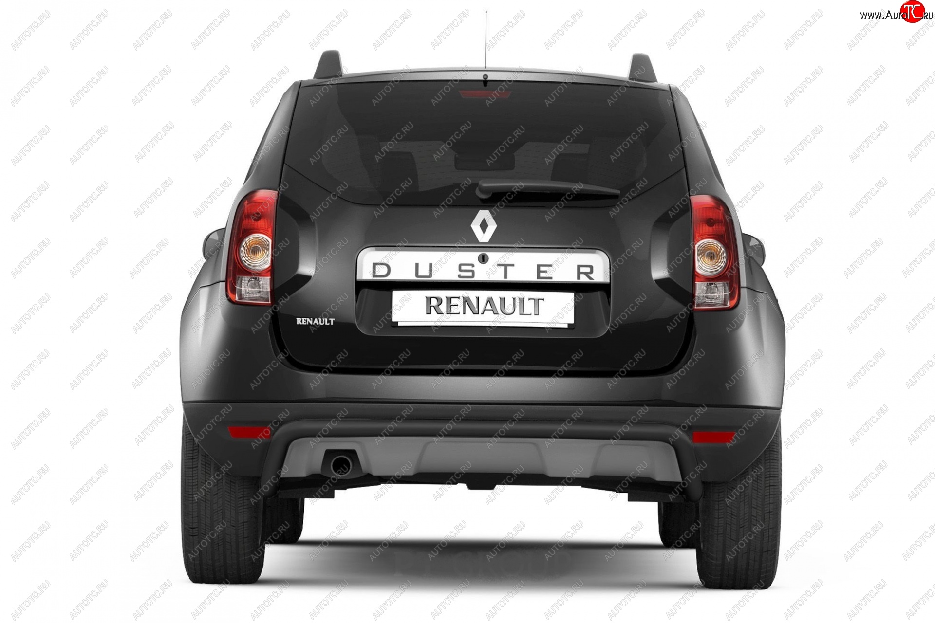 4 299 р. Защита заднего бампера Petroil Tuning (d51) Renault Duster HS рестайлинг (2015-2021) (Сталь с полимерным покрытием, цвет: Серебристый (Искра))  с доставкой в г. Краснодар