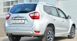 15 999 р. Одинарная защита заднего бампера из трубы диаметром 63 мм SLITKOFF Nissan Terrano D10 дорестайлинг (2013-2016)  с доставкой в г. Краснодар. Увеличить фотографию 4