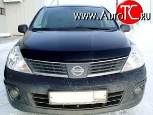 4 599 р. Дефлектор капота NovLine Nissan Tiida 1 хэтчбэк C11 дорестайлинг, Япония (2004-2007)  с доставкой в г. Краснодар