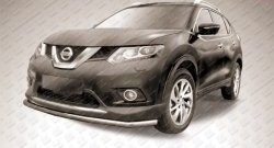 Защита переднего бампера из длинной трубы диаметром 57 мм Slitkoff Nissan X-trail 3 T32 дорестайлинг (2013-2018)