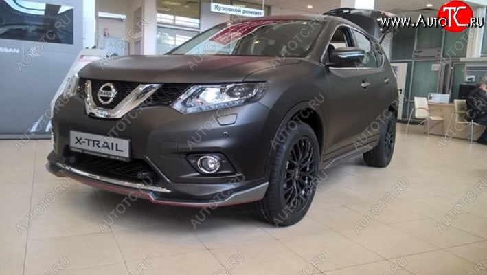 6 249 р. Накладка на передний бампер АвтоКрат  Nissan X-trail  3 T32 (2017-2022) рестайлинг (Неокрашенная)  с доставкой в г. Краснодар