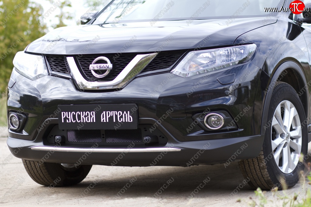 1 789 р. Защитная сетка решетки переднего бампера РА Nissan X-trail 3 T32 рестайлинг (2017-2022)  с доставкой в г. Краснодар