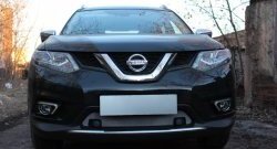 1 569 р. Сетка (под парктроник) на бампер Russtal (хром) Nissan X-trail 3 T32 рестайлинг (2017-2022)  с доставкой в г. Краснодар. Увеличить фотографию 2