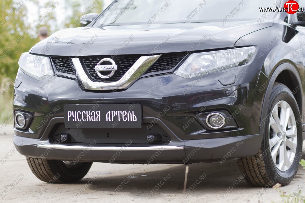 859 р. Зимняя заглушка решетки переднего бампера РА  Nissan X-trail  3 T32 (2013-2018) дорестайлинг  с доставкой в г. Краснодар