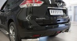 15 599 р. Защита заднего бампера (Ø63 мм уголки, нержавейка) SLITKOFF Nissan X-trail 3 T32 рестайлинг (2017-2022)  с доставкой в г. Краснодар. Увеличить фотографию 2