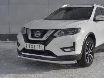 15 699 р. Защита переднего бампера (Ø63 мм, нержавейка) SLITKOFF Nissan X-trail 3 T32 дорестайлинг (2013-2018)  с доставкой в г. Краснодар. Увеличить фотографию 4