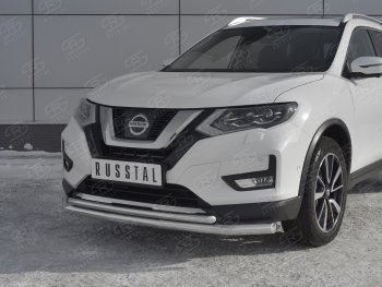 19 899 р. Защита переднего бампера (Ø63 и 42 мм)  Nissan X-trail  3 T32 (2013-2018) дорестайлинг  с доставкой в г. Краснодар. Увеличить фотографию 4