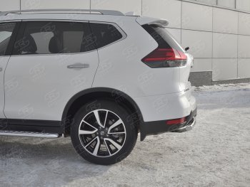 15 699 р. Защита заднего бампера (Ø63 мм, нержавейка) SLITKOFF Nissan X-trail 3 T32 рестайлинг (2017-2022)  с доставкой в г. Краснодар. Увеличить фотографию 3