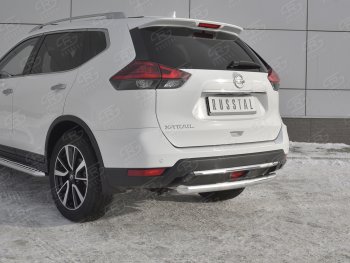 15 699 р. Защита заднего бампера (Ø63 мм, нержавейка) SLITKOFF Nissan X-trail 3 T32 рестайлинг (2017-2022)  с доставкой в г. Краснодар. Увеличить фотографию 4