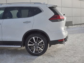 18 449 р. Защита заднего бампера (Ø63 и 42 мм , нержавейка) RUSSTAL Nissan X-trail 3 T32 рестайлинг (2017-2022)  с доставкой в г. Краснодар. Увеличить фотографию 3