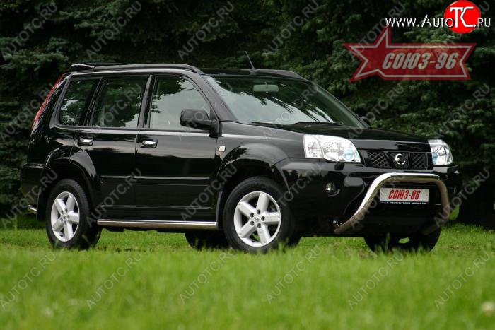 18 224 р. Защита переднего бампера Souz-96 (d76) Nissan X-trail 1 T30 дорестайлинг (2000-2003)  с доставкой в г. Краснодар