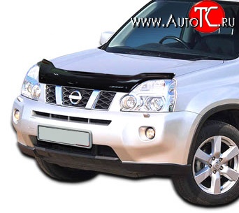 2 879 р. Дефлектор капота NovLine Nissan X-trail 2 T31 дорестайлинг (2007-2011)  с доставкой в г. Краснодар