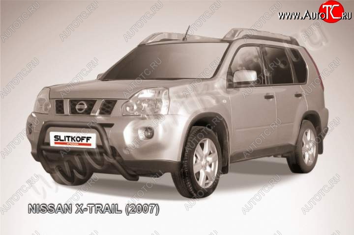 18 999 р. Кенгурятник d57 низкий  Nissan X-trail  2 T31 (2007-2011) дорестайлинг (Цвет: серебристый)  с доставкой в г. Краснодар