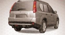 Одинарная защита заднего бампера из трубы диаметром 57 мм Slitkoff Nissan (Нисан) X-trail (Х-трейл)  2 T31 (2010-2015) 2 T31 рестайлинг