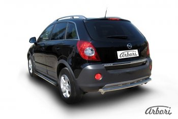 9 809 р. Защита заднего бампера Arbori (нержавейка, 1 труба d57 mm). Opel Antara (2006-2010)  с доставкой в г. Краснодар. Увеличить фотографию 2