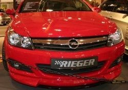 5 699 р. Накладка на передний бампер Rieger Opel Astra H GTC хэтчбек 3 дв. дорестайлинг (2004-2006) (Неокрашенная)  с доставкой в г. Краснодар. Увеличить фотографию 3