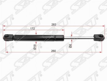 Газовый упор крышки багажника SAT Opel (Опель) Astra (Астра)  H (2004-2015) H седан дорестайлинг, универсал рестайлинг, хэтчбек 5дв рестайлинг