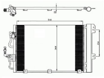Радиатор кондиционера SAT  Astra  H, Zafira  В