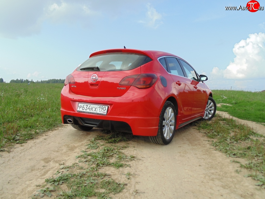 3 899 р. Накладка Sport на задний бампер Opel Astra J хэтчбек 5 дв.  рестайлинг (2012-2017) (Неокрашенная)  с доставкой в г. Краснодар