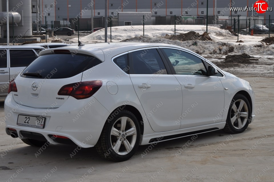 5 499 р. Пороги накладки RIEGER Opel Astra J хэтчбек 5 дв. дорестайлинг (2009-2012) (Неокрашенные)  с доставкой в г. Краснодар