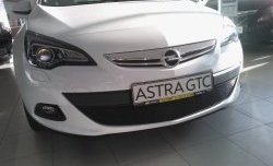 1 469 р. Сетка на бампер GTC Russtal (черная)  Opel Astra  J (2009-2012) хэтчбек 5 дв. дорестайлинг  с доставкой в г. Краснодар. Увеличить фотографию 4