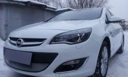 1 539 р. Сетка на бампер Russtal (хром)  Opel Astra  J (2012-2017) хэтчбек 5 дв.  рестайлинг  с доставкой в г. Краснодар. Увеличить фотографию 3