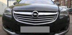 Сетка на бампер (рестайлинг) Russtal (черная) Opel (Опель) Insignia (Инсигния)  A (2008-2017) A дорестайлинг седан, рестайлинг седан, универсал рестайлинг