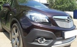 1 539 р. Нижняя сетка на бампер Russtal (хром)  Opel Mokka (2012-2016)  дорестайлинг  с доставкой в г. Краснодар. Увеличить фотографию 3