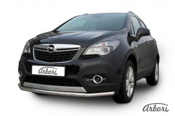 12 149 р. Защита переднего бампера Arbori (нержавейка, 1 труба d57 mm). Opel Mokka  дорестайлинг (2012-2016)  с доставкой в г. Краснодар. Увеличить фотографию 2