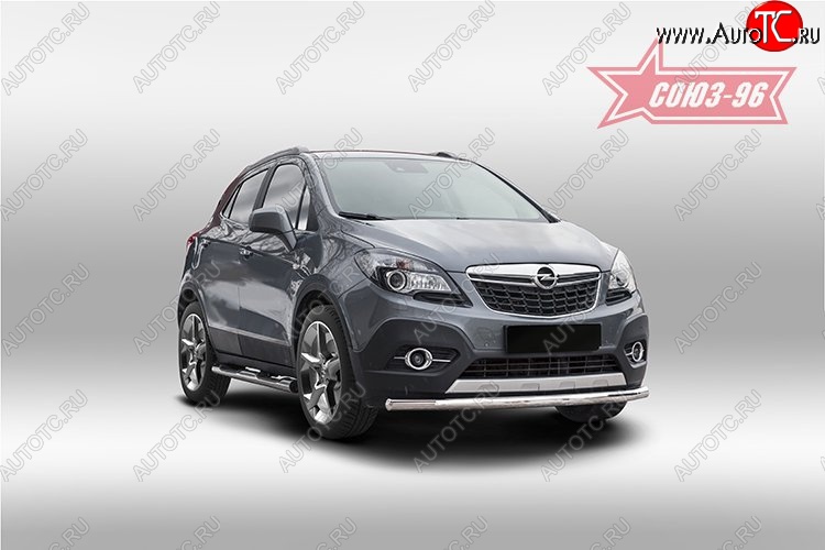 15 254 р. Защита переднего бампера одинарная Souz-96 (d60) Opel Mokka  дорестайлинг (2012-2016)  с доставкой в г. Краснодар