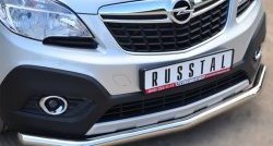 16 999 р. Одинарная защита переднего бампера диаметром 63 мм SLITKOFF Opel Mokka  дорестайлинг (2012-2016)  с доставкой в г. Краснодар. Увеличить фотографию 2