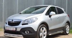 14 949 р. Защита переднего бампера (Ø75х42 мм, нержавейка) Russtal Opel Mokka  дорестайлинг (2012-2016)  с доставкой в г. Краснодар. Увеличить фотографию 4