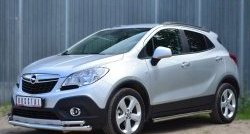 13 849 р. Защита порогов из круглой трубы диаметром 63 мм Russtal Opel Mokka  дорестайлинг (2012-2016) (Защита порогов с со скосами на торцах (вариант 1))  с доставкой в г. Краснодар. Увеличить фотографию 8