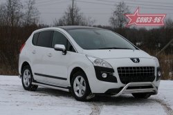 13 319 р. Защита переднего бампера Souz-96 (d60/42) Peugeot 3008 дорестайлинг (2009-2013)  с доставкой в г. Краснодар. Увеличить фотографию 2