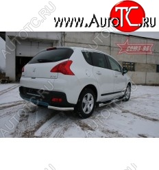 7 919 р. Защита задняя d60 уголки одинарные Souz-96 Peugeot 3008 дорестайлинг (2009-2013)  с доставкой в г. Краснодар